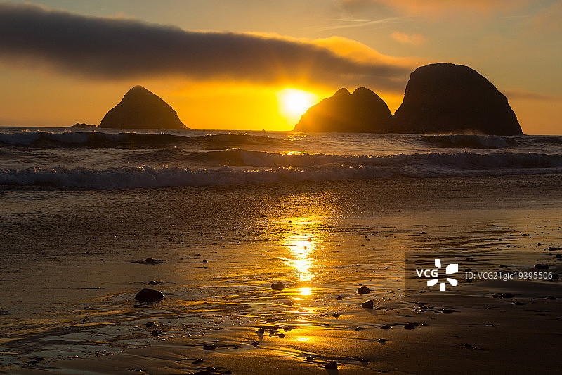 海滨日落图片素材