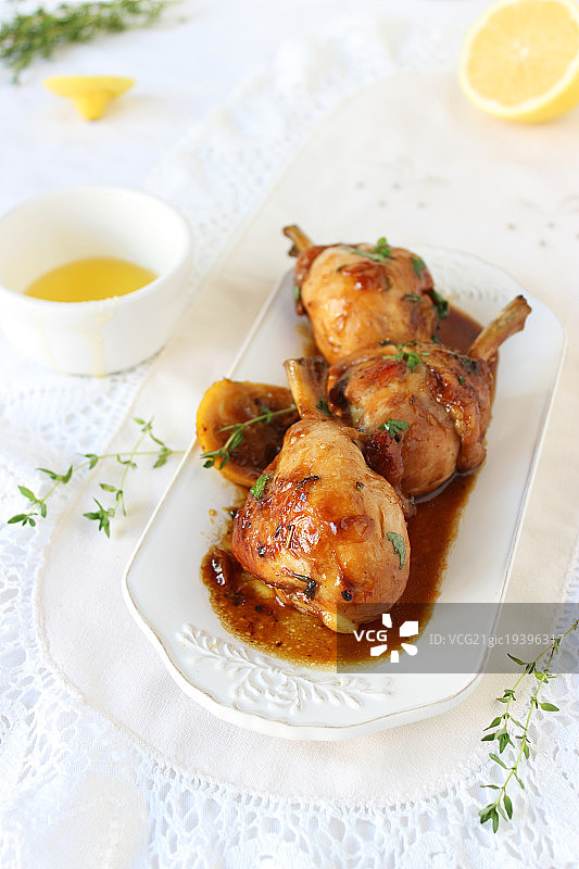 香甜柠檬鸡图片素材