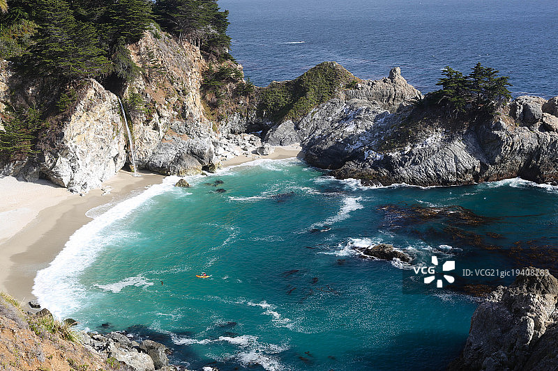 麦克威瀑布附近的皮划艇爱好者图片素材