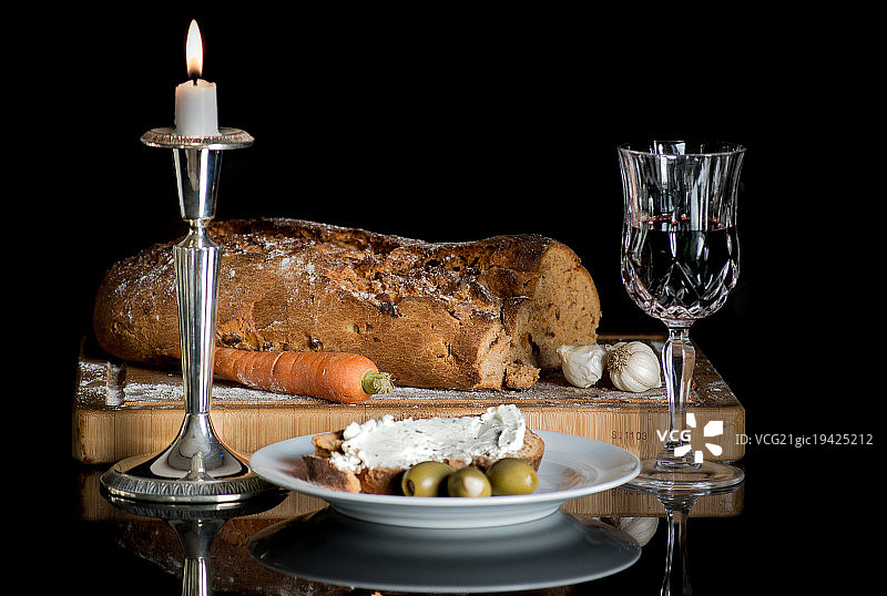 自制恰巴塔面包图片素材