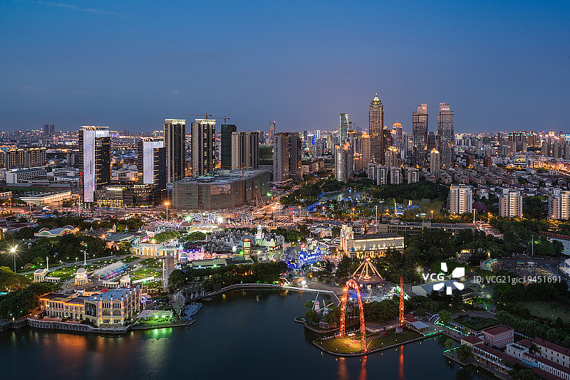 苏州高新区夜景图片素材