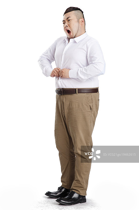 商务胖男人穿衣服图片素材
