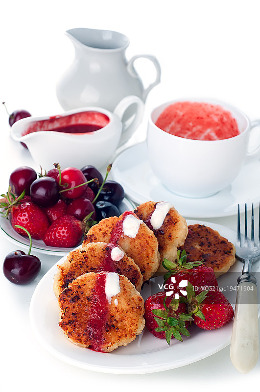 白软干酪饼图片素材