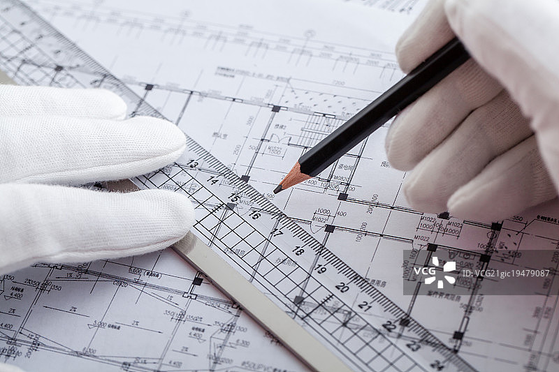 绘制工程图纸图片素材