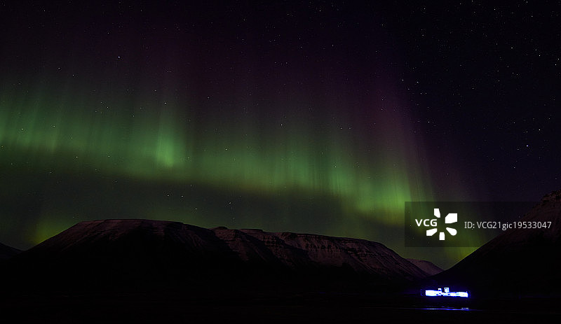斯瓦尔巴极光图片素材