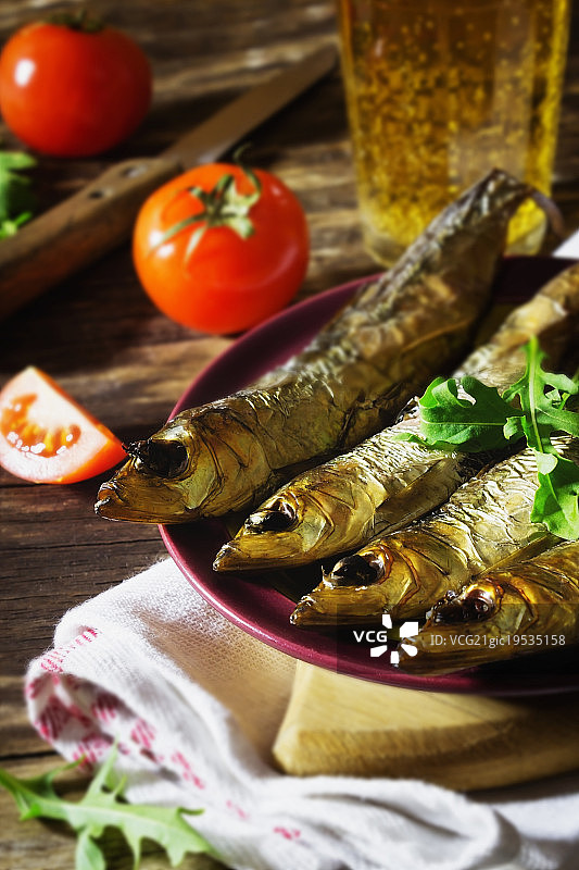 熏制波罗的海鲱鱼图片素材
