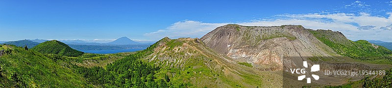 洞爷湖有珠山景色图片素材