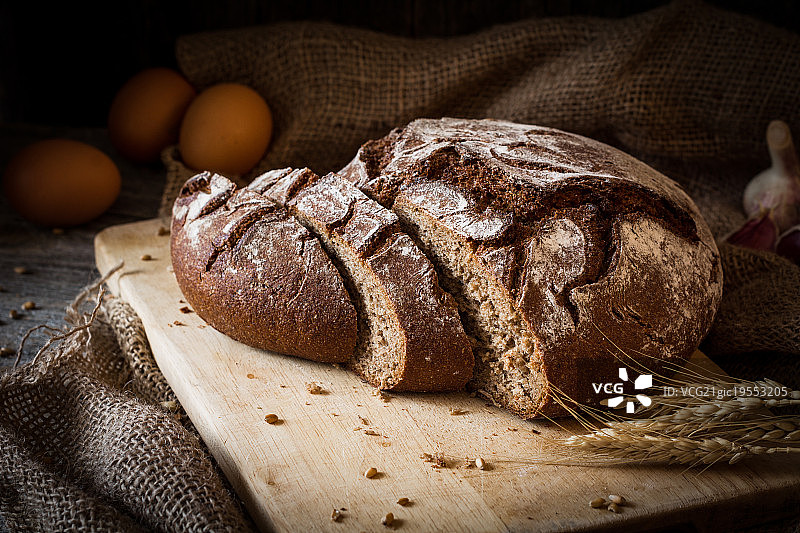 黑麦面包静物图片素材