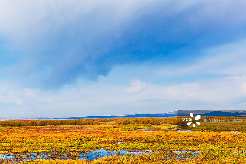 根河湿地风光图片素材