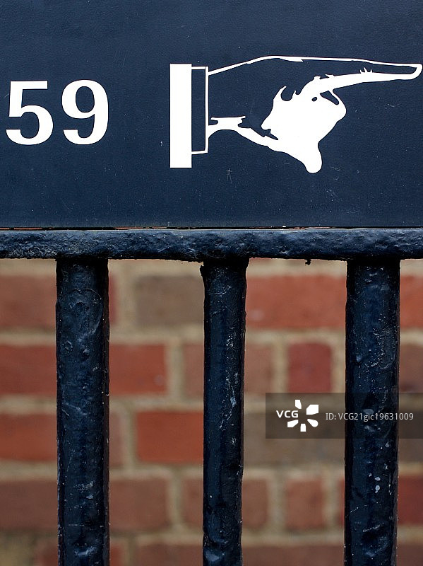 带有指向手指的数字59图片素材