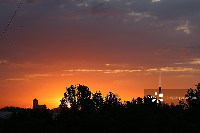塔什干日落图片素材