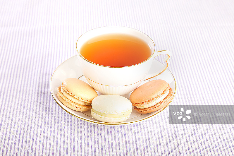 茶杯与马卡龙图片素材