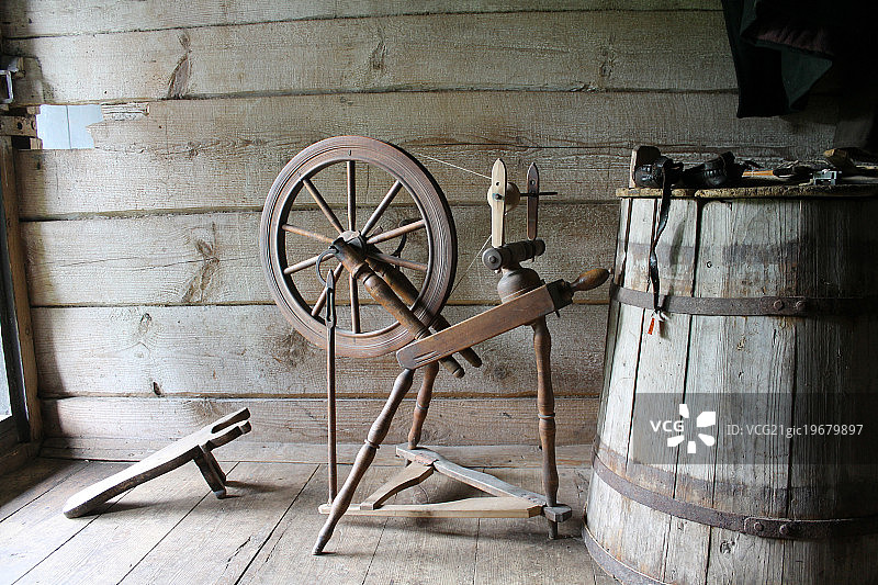 老式织布机图片素材