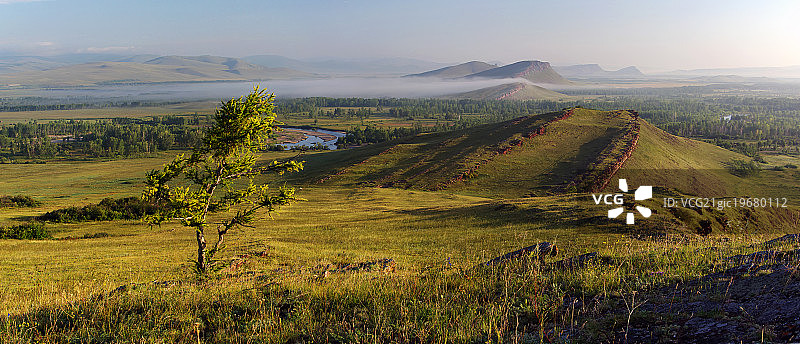 西伯利亚草原风光图片素材