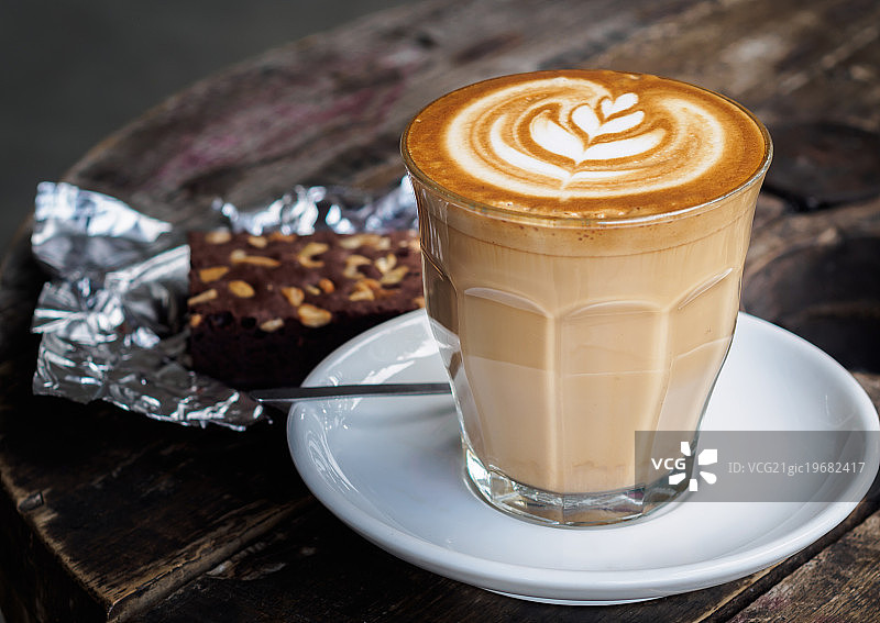 热拿铁咖啡图片素材