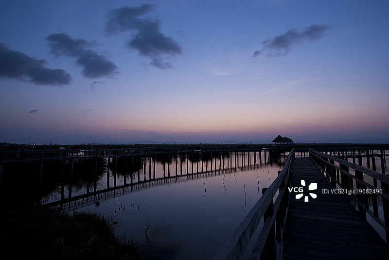 泰国三百峰国家公园黄昏景色图片素材