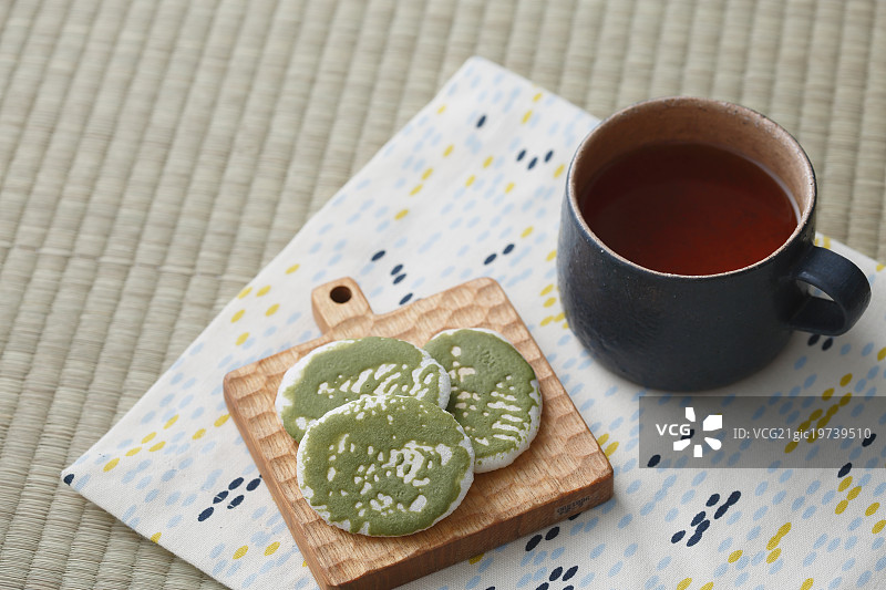 茶和日式糕点图片素材