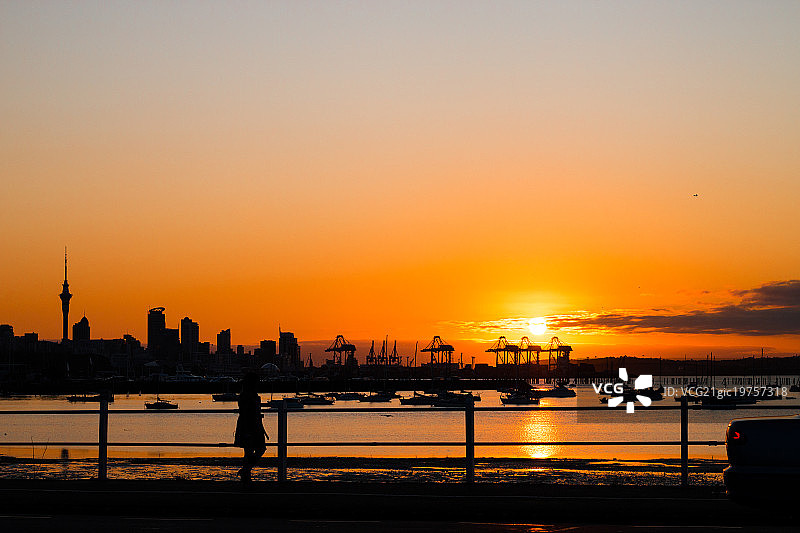 奥克兰城市天际线图片素材