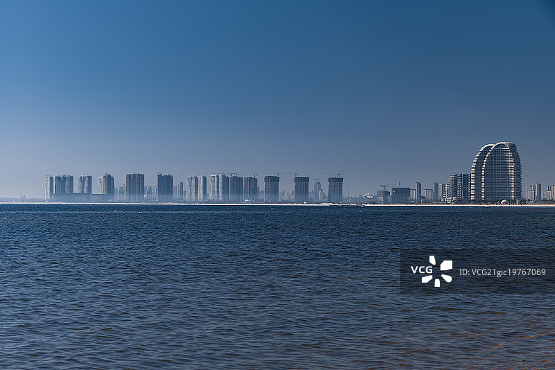辽宁葫芦岛东戴河天际线图片素材