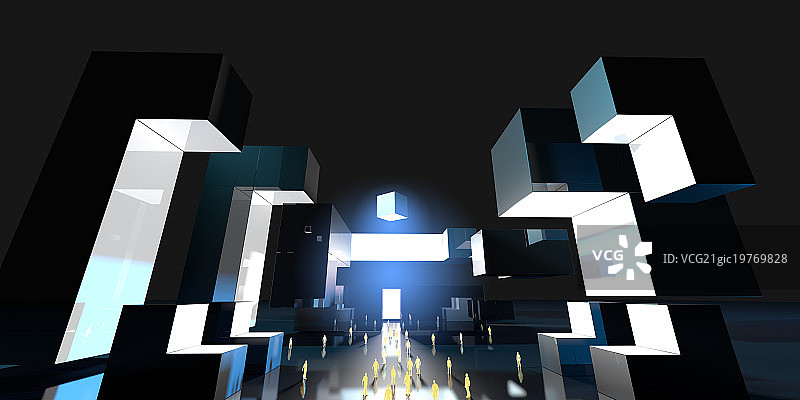 立体虚拟空间图片素材