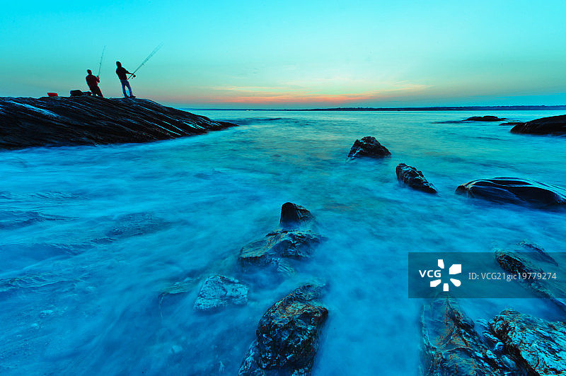 詹姆斯敦的日落，罗德岛州图片素材