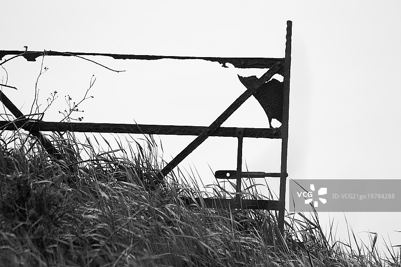 废弃大门图片素材