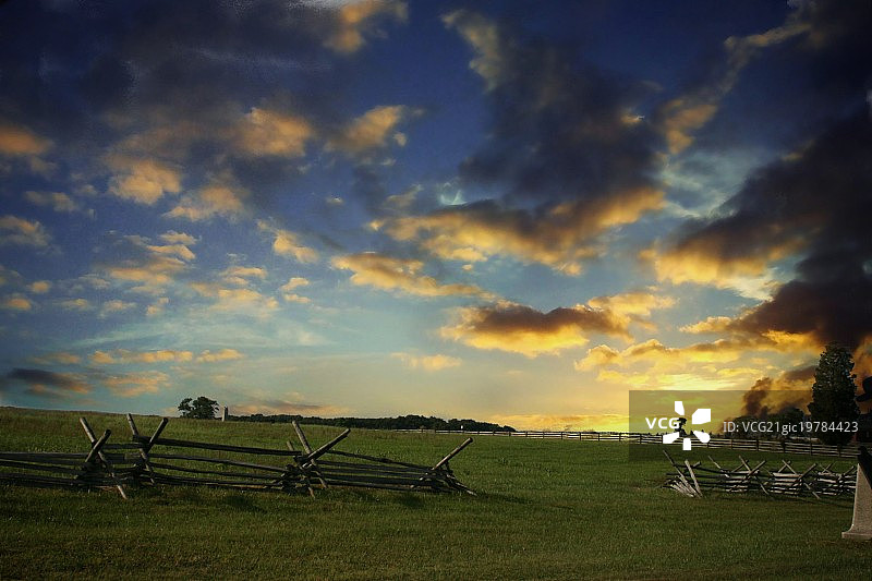 葛底斯堡的田野图片素材