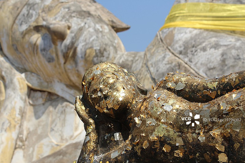 阿瑜陀耶卧佛图片素材