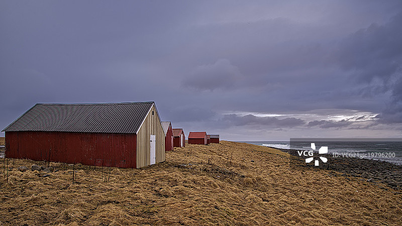 罗弗敦群岛埃格姆的船屋图片素材