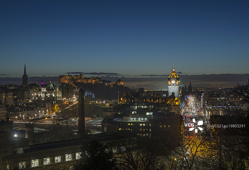 爱丁堡城堡与王子街图片素材