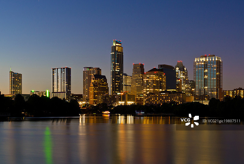 德克萨斯州奥斯汀天际线图片素材