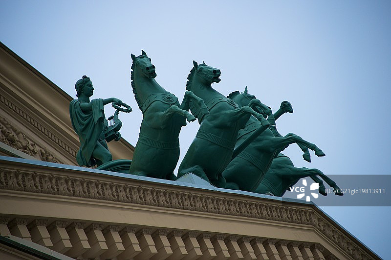 莫斯科大剧院的阿波罗雕像图片素材