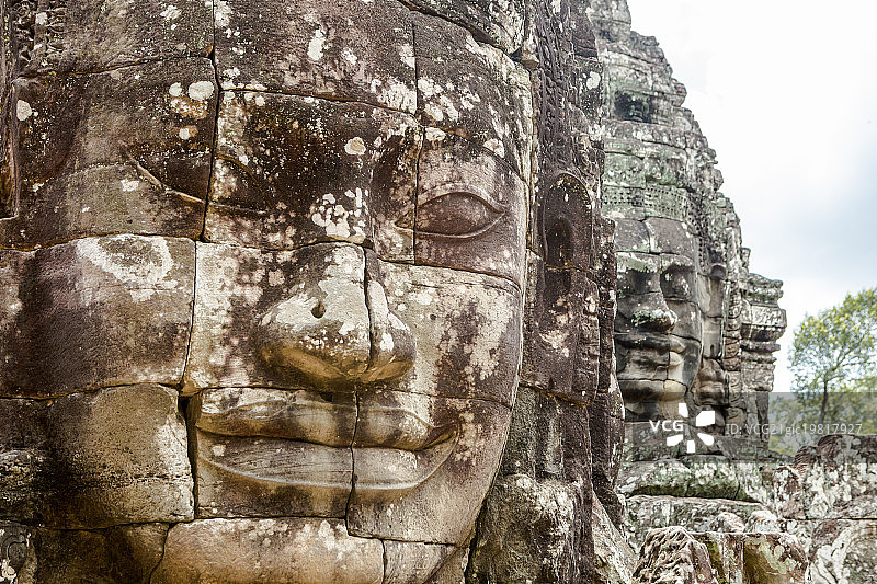 柬埔寨吴哥通王城巴戎寺图片素材