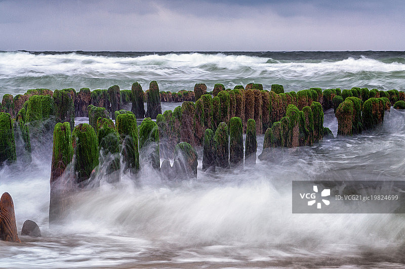 叙尔特岛防波堤图片素材