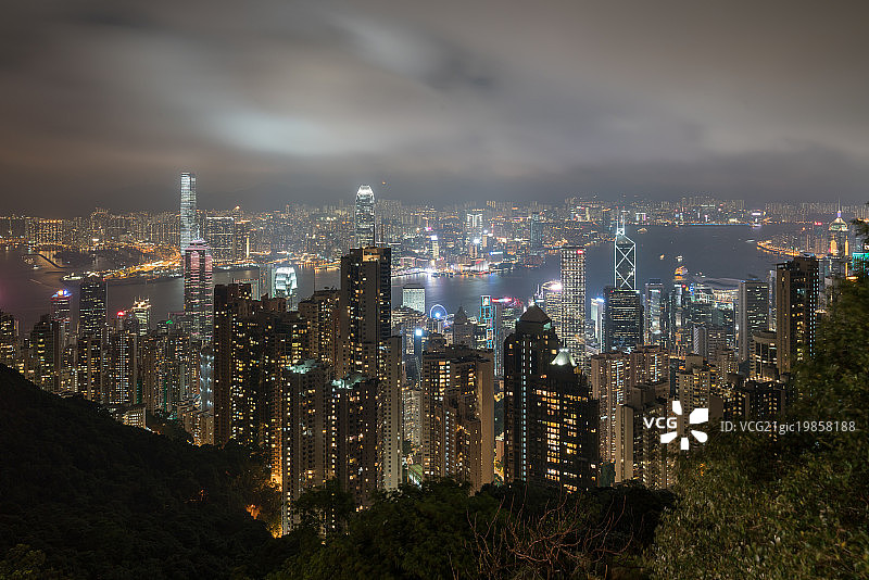 香港太平山夜景图片素材