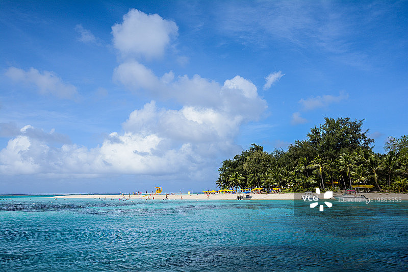 塞班军舰岛美景图片素材