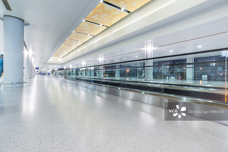 上海浦东机场内部空间图片素材