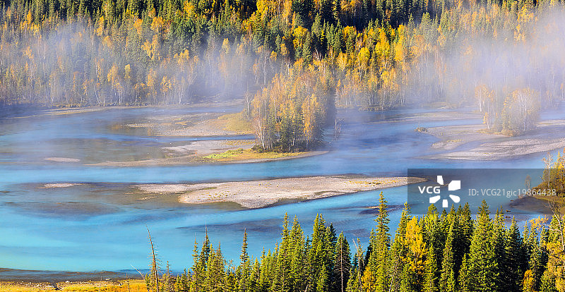 喀纳斯神仙湾图片素材