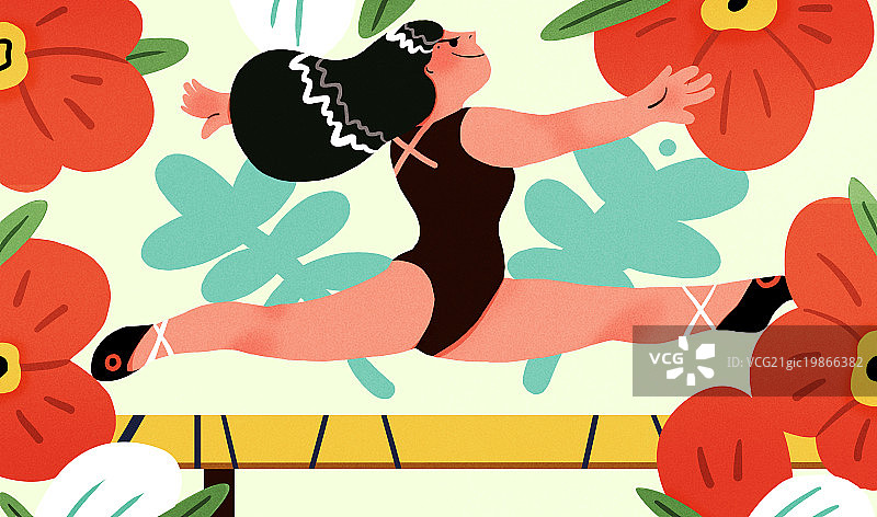 酷帅狂霸拽之体操图片素材