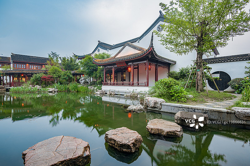 苏州斜塘老街景观图片素材