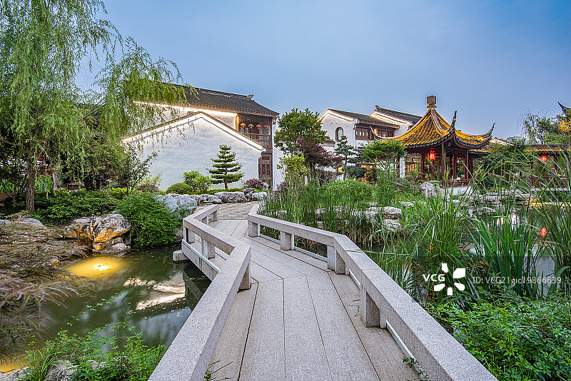 苏州斜塘老街景观图片素材