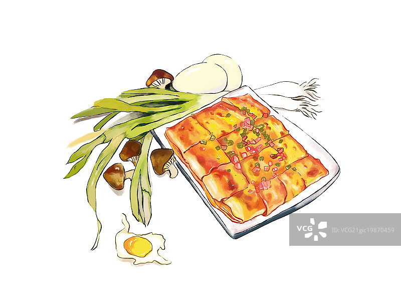 武汉美食（豆皮）图片素材