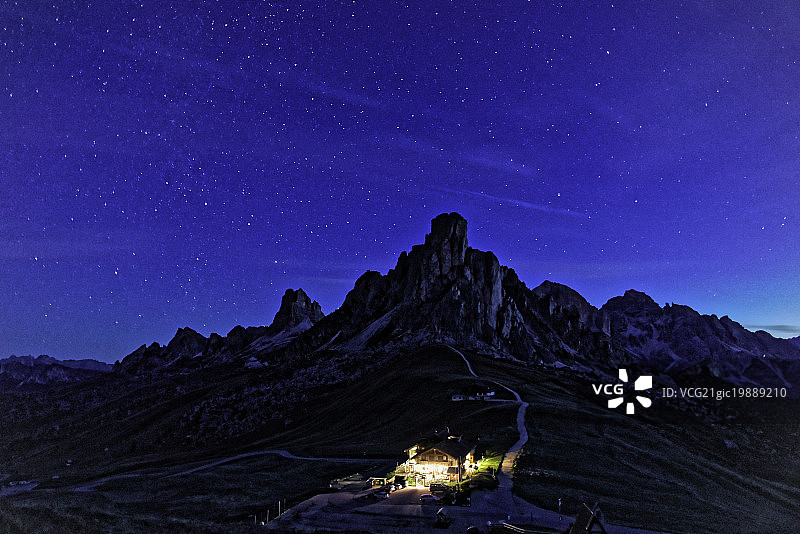 贾乌山口，科尔蒂纳丹佩佐，多洛米蒂山脉图片素材