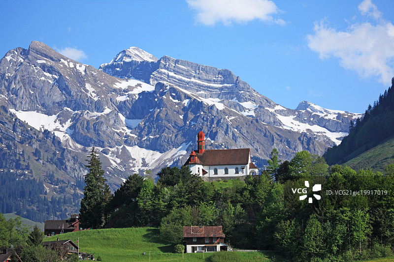 瑞士，上瓦尔登州，弗吕利图片素材