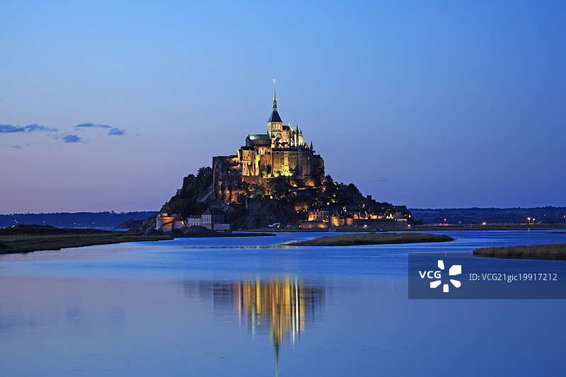 法国诺曼底圣米歇尔山（联合国教科文组织世界遗产）图片素材