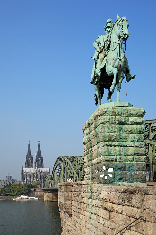 德国北莱茵-威斯特法伦科隆莱茵河畔的科隆大教堂（联合国教科文组织世界遗产）图片素材
