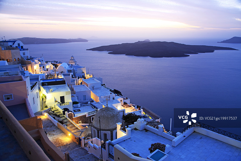 希腊圣托里尼岛锡拉风光图片素材