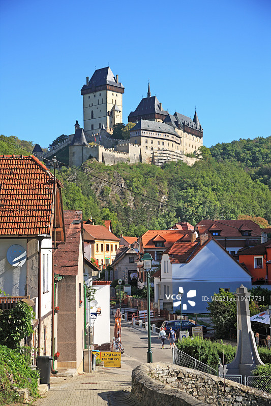 捷克共和国中波希米亚卡尔施泰因城堡图片素材