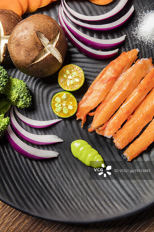 蟹棒与蔬菜图片素材