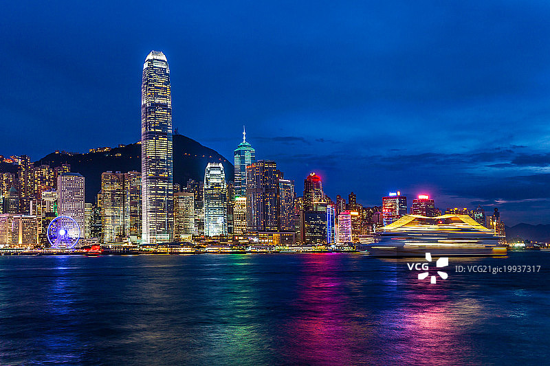 香港城市建筑夜景图片素材